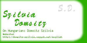 szilvia domsitz business card